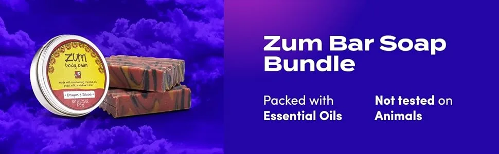 Indigo Wild Zum Bar Goat's Milk Bundle - Dragon's Blood - 2 (3 oz) Soap Bars and 1 (2.5 oz) Zum Rub Moisturizer - product information 4