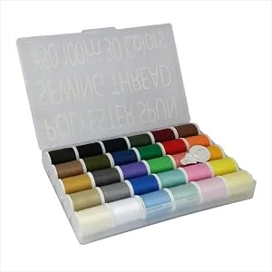 LEONIS 30 Color Handy Polyester Sewing Threads 45 m / 50 yds Each   93011   A.50yd - LEONIS 30 color set of sewing threads