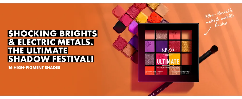 NYX PROFESSIONAL MAKEUP Ultimate Shadow Palette  Eyeshadow Palette - Festival Edition - nyx ultimate shadow palette eyeshadow palette
