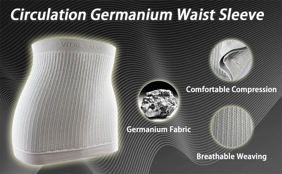 VITAL SALVEO- Circulation Germanium Waist Lumbar/back Sleeve  One Size - back sleeve
