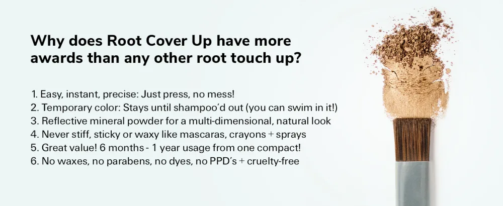 Color Wow Root Cover Up   Instantly cover greys + touch up highlights  create thicker looking hairlines  water resistant  sweat resistant root concealer- No mess multi award winning root touch up Blonde - Color Wow Root Cover Up Touch Up Powder