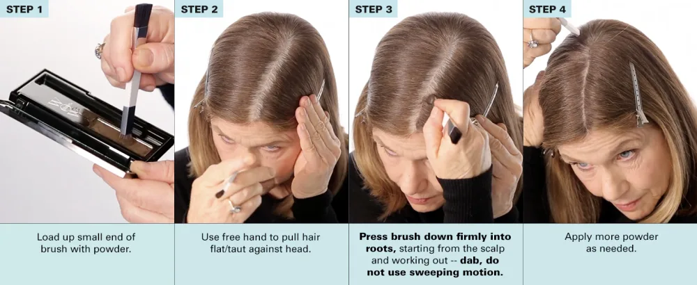 Color Wow Root Cover Up   Instantly cover greys + touch up highlights  create thicker looking hairlines  water resistant  sweat resistant root concealer- No mess multi award winning root touch up Blonde - How to Use Root Cover Up