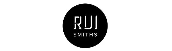 Rui Smiths Professional Cuticle Nippers  Gold-Plated Carbon Steel  French Handle  Single Spring  6mm Jaw (Full Jaw) - rui smiths logo banner