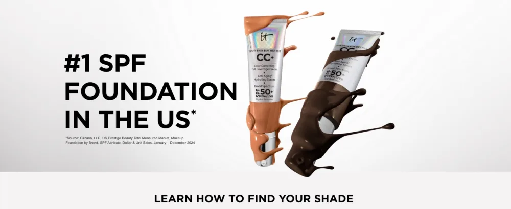 IT Cosmetics CC+ Cream with SPF 50+ Natural Finish Full Coverage Foundation (Light - 1.08 fl oz) & Bye Bye Undereye Concealer Anti-Aging Makeup (21.5 Medium Nude - 0.4 fl oz) - sunscreen makeup foundation make up cc cream spf moisturizer face sunscreen spf 50 color corrector