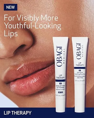 Obagi Medical Nu-Derm Fx System Normal to Oily Bundle - Includes: Foaming Gel Toner Clear Exfoderm Forte Blend. Hydrate and Sun Shield. - For visibly more youthful-looking lips