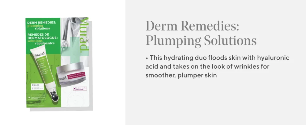 Murad Plumping Solutions Value Set - 2-Piece Full Size Kit ($162 Value) - Moisturizing and Firming Skincare Set - Targeted Wrinkle Corrector 0.5Fl Oz Hydro-Dynamic Ultimate Moisturizer 1.7Fl Oz - retinol, wrinkle treatment, hydration, moisturizer