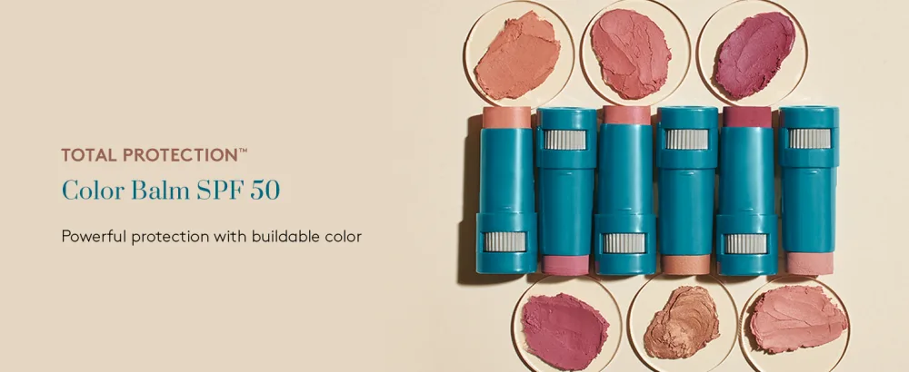 Colorescience Sunforgettable Total Protection Color Balm SPF 50 Mineral Broad Spectrum Buildable Lip & Cheek Color Savanna - FOR ADDED PROTECTION WITH COLOR