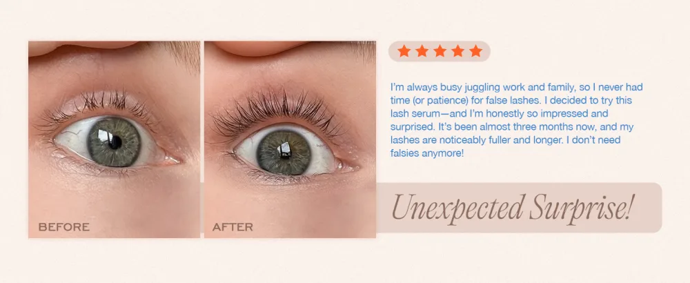 LASHVIEW Eyelash Growth Serum (0.17fl.oz / 5ml) - RECOMBINANT HUMANIZED COLLAGEN Premium Lash Enhancer for Longer Safe & Effective Formula for Visible Results in 3 Weeks - High-end eyelash growth serum