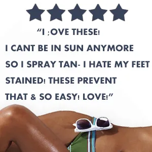 120 Pairs(240Feets) Black Premium Spray Tan Feet Carboard Tanning Foot Protectors Fake Tan - product information 6