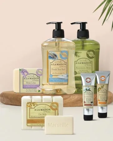 A LA MAISON Lavender Aloe Natural Hand Wash Made with Essential Oils - Biodegradable Plant-Based Vegan Cruelty-Free 33.8 Fl Oz Refill - A la Maisaon Liquid Hand Soaps