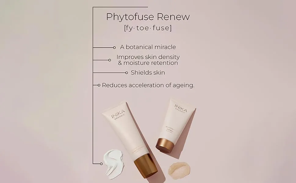 INIKA Organic Phytofuse Renew Cream Cleanser | Sensitive 100% Natural Deeply Cleanse & Boost Ccirculation. Restores Hydration & Protects Skin Barrier. 100mL - product information 24