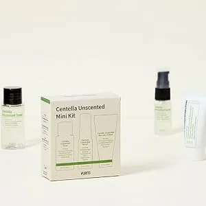 PURITO Centella Unscented line Travel kit (Mini) / Toner 30ml Serum 15ml Cream 12ml - purito