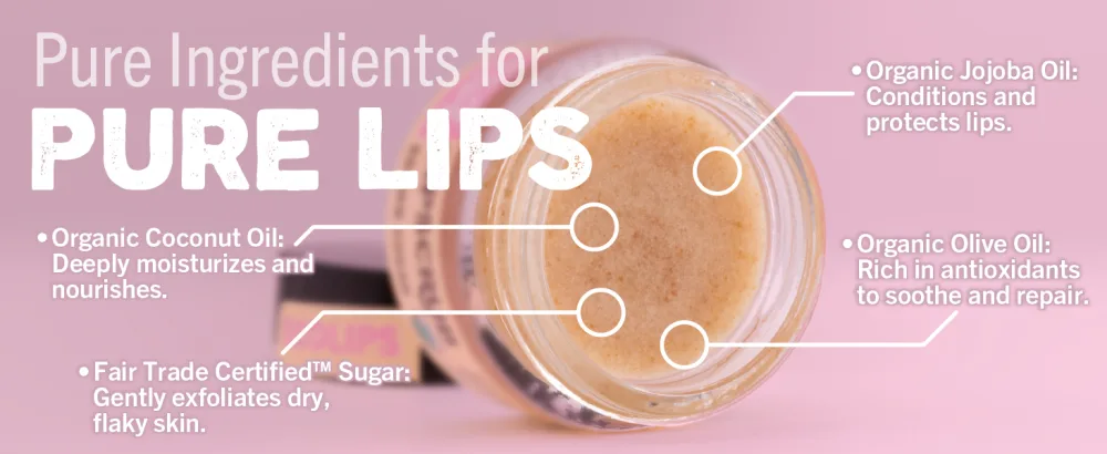 Eco Lips Organic Sugar Lip Scrub Plumping Lip Mask & Overnight Intensive Lip Mask for Chapped Lips 4-Pack (0.25 oz. each) 100% Natural 4-Pack (Lip Scrubs & Masks) - product information 12