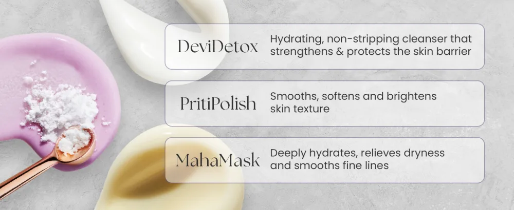 Prakti Path to Priti On-The-Go Essentials Set with Purifying Cleanser Exfoliator and Moisture Mask Travel Skincare Set - devidox