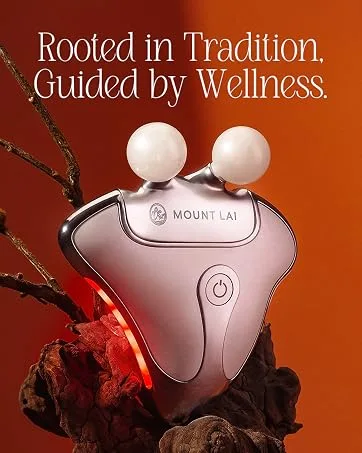 Mount Lai Mini Jade Face Roller - Authentic Jade Roller for Tension Relief Puffiness & Radiant Skin Relaxing Face Massager for All Skin Types Mini Roller Jade - care derma massage gift rollers skincare natural cooling puffy aging cryo sculpting wrinkle