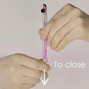 CLICKA One-Touch Retractable Tinted Lip Balm Moisturizing Lip Gloss with Menthol (Rose Pink) Korean Lip Care - Lip Balm to close