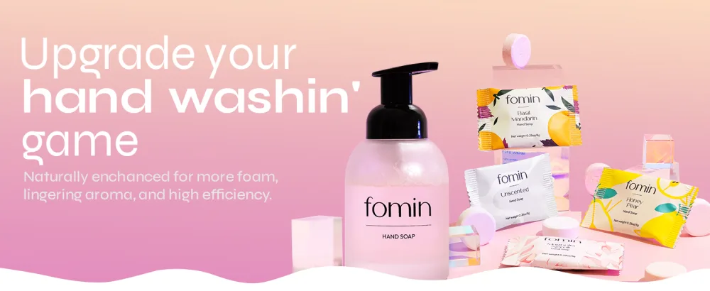 FOMIN Foaming Hand Soap Tablets (6 Count) - Makes 48 fl oz (6 x 8 fl oz) - Basil Mandarin - Foaming Hand Soap Refills Sustainable Soap Tablets for Hands Basil Mandarin - 6 Pack - Foaming Hand Soap Tablets
