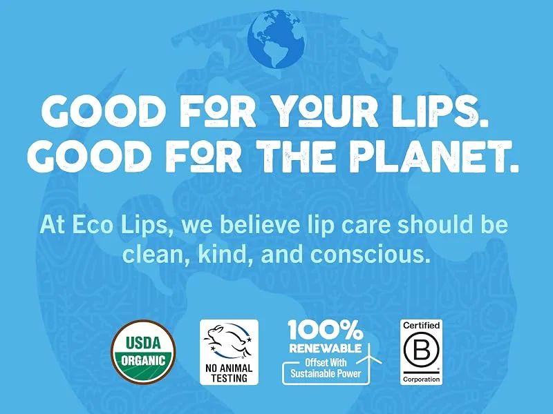 Eco Lips Pure & Simple Raspberry Coconut and Vanilla Organic Lip Balm 9-Pack (0.15 oz.) - 100% Natural. 100% Plastic-Free Packaging | Made in USA & Cruelty Free - good for your lips