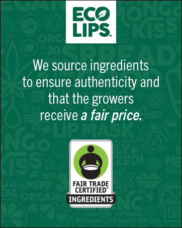 Eco Lips Pure & Simple Raspberry Coconut and Vanilla Organic Lip Balm 9-Pack (0.15 oz.) - 100% Natural. 100% Plastic-Free Packaging | Made in USA & Cruelty Free - product information 4