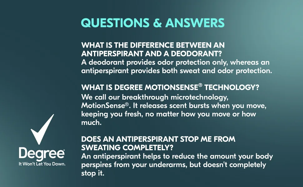 Degree Men Antiperspirant Deodorant Dry Spray Extreme Deodorant for Men With MotionSense Technology 3.8 oz - Questions and Answers