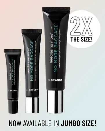 Dr. Brandt Bye Bye Dark Circles Duo - Includes No More Baggage (0.5 oz) & Bright This Way 24/7 Retinol Eye Cream (0.5 fl oz) - Now available in jumbo size!