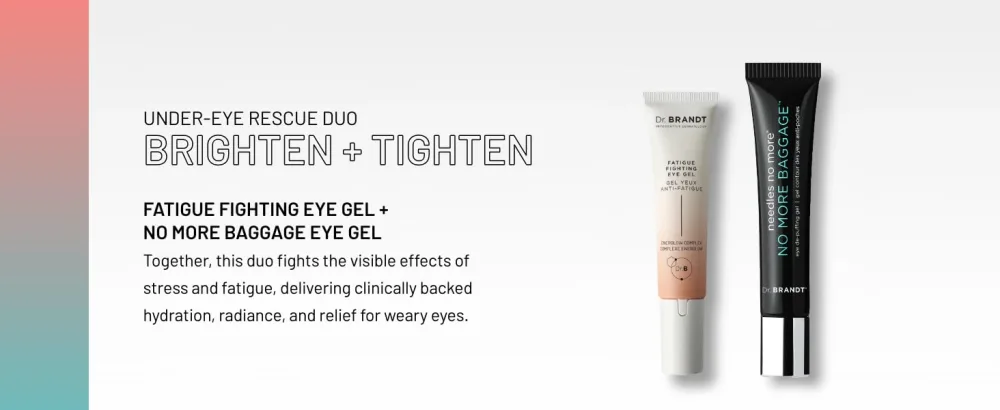 Dr. Brandt Bye Bye Dark Circles Duo - Includes No More Baggage (0.5 oz) & Bright This Way 24/7 Retinol Eye Cream (0.5 fl oz) - Under Eye Rescue Duo