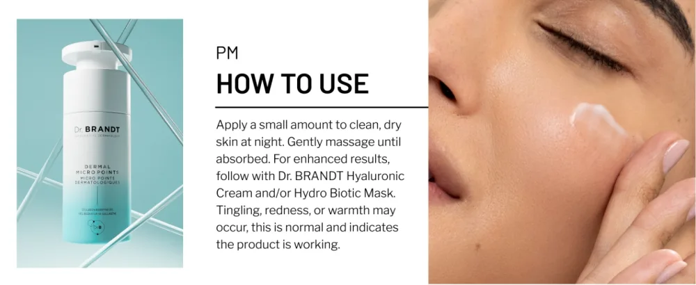 Dr. Brandt Needles No More Dermal Micro Points - Intensive Skin-Lifting Gel to Boost Collagen Even Skin Texture & Smooth Wrinkles & Fine Lines - 1.0 oz - Needles No More - Dermal Micro Points How to Use
