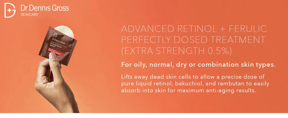 Dr Dennis Gross Advanced Retinol + Ferulic Perfectly Dosed Treatment (Extra Strength 0.5%) 8 Pack - Dr Dennis Gross Universal & Perfectly Dosed Treatments
