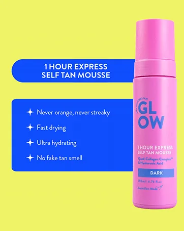 Australian Glow Cloud Cr me Gradual Tanning Lotion w/Quad-Collagen Complex & Hyaluronic Acid - 6.76 fl. oz / 200ml - AG-Carousel-Mousse-Attribs