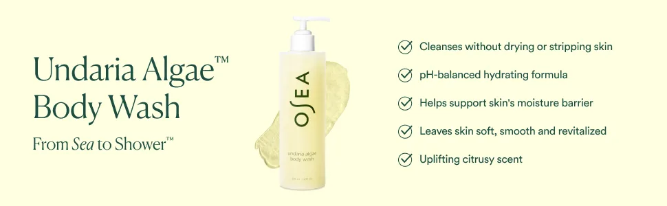OSEA Undaria Algae Body Wash - pH Balanced - Hydrating & Moisturizing Citrus Scented Cleanser - Clean Vegan Non-Toxic Skincare - 8oz - UABW section 2