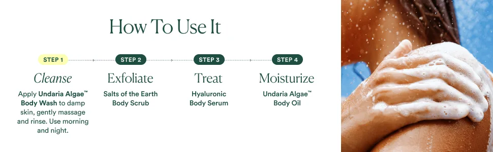 OSEA Undaria Algae Body Wash - pH Balanced - Hydrating & Moisturizing Citrus Scented Cleanser - Clean Vegan Non-Toxic Skincare - 8oz - UABW section 5