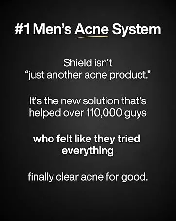 Acne System for Men and Boys Face Wash Moisturizer Pimple Patches Shield Men's Skin Care Set (2 Months) - Module 1