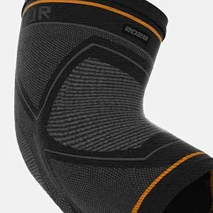 Shock Doctor Compression Knit Elbow Sleeve with Gel Support Adult-X-Large Black/Grey - ELBOW COMPRESSION