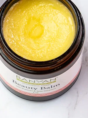 Banyan Botanicals Beauty Balm - USDA Certified Organic  4 oz - Shatavari & Rose Geranium to Moisturize & Soften Skin - Banyan Botanicals