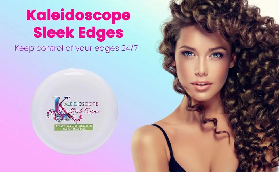 Kaleidoscope Sleek Edges   Edge Control Smoother for Styling Dry or Brittle Hair (2 oz) - edge control, kaleidoscope hair products, edge control for natural hair