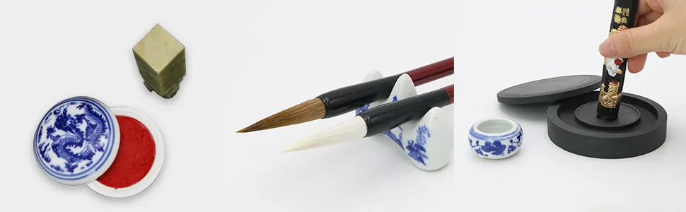 Teagas Chinese Calligraphy Brush Water Writing/Painting Sumi Set(12 Items) - advantage