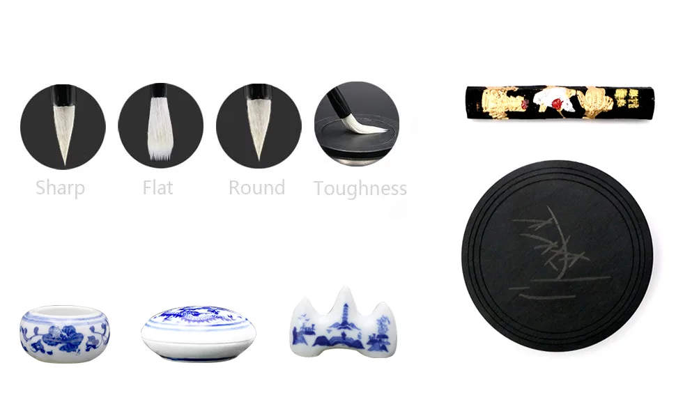 Teagas Chinese Calligraphy Brush Water Writing/Painting Sumi Set(12 Items) - Detail image
