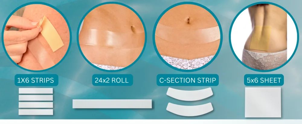 NewGel+ 24 X 2 Abdomen/Extremity Silicone Strip - BEIGE (1 Strip per box) - product information 8