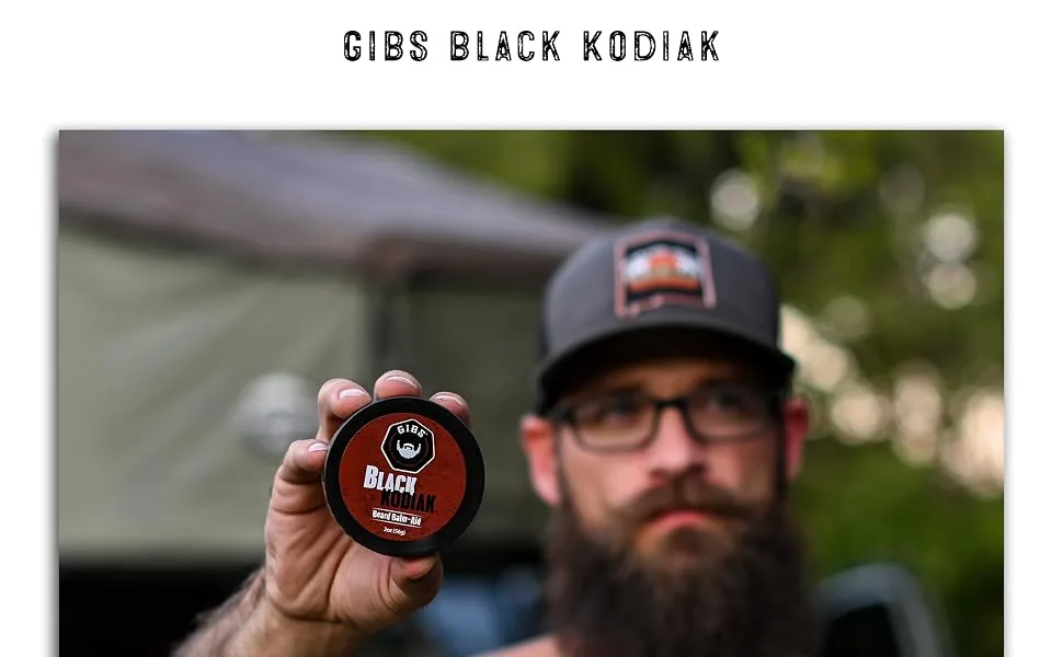 GIBS Grooming Black Kodiak Beard Balm Aid  2 oz - product information 2