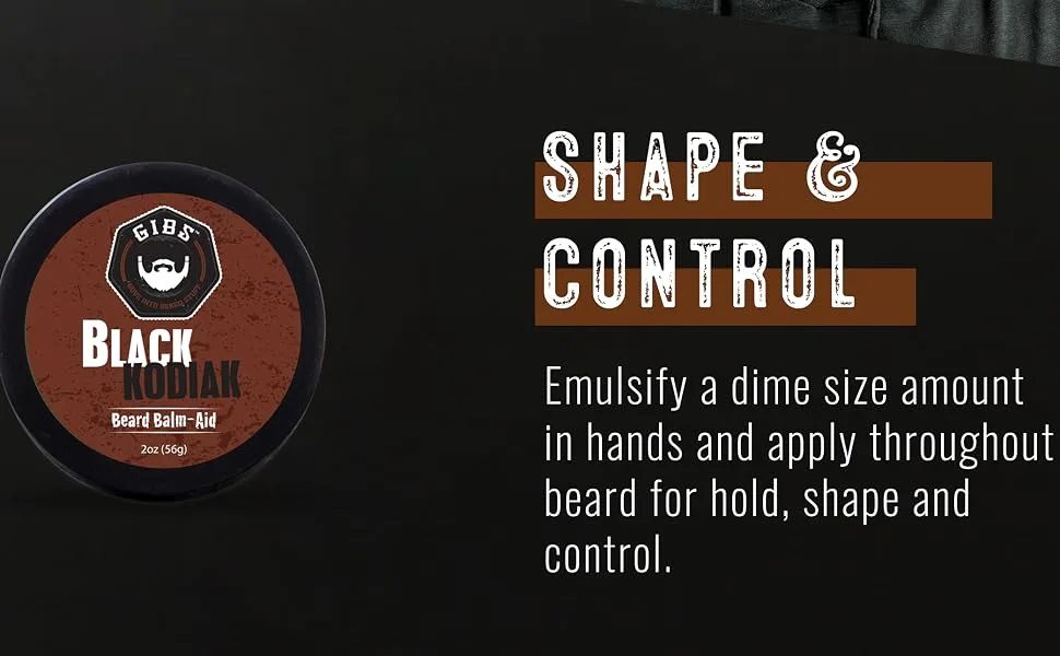 GIBS Grooming Black Kodiak Beard Balm Aid  2 oz - product information 4