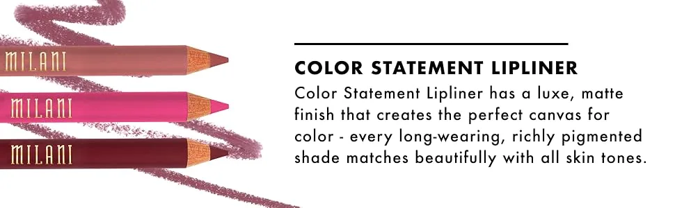 Milani Color Statement Lipliner - Bordeaux (0.04 Ounce) Cruelty-Free Lip Pencil to Define  Shape & Fill Lips - Milani Color Statement Lipliner