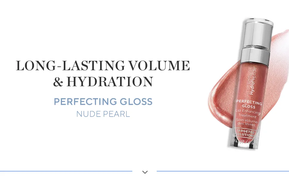 HydroPeptide Perfecting Gloss Lip Enhancing Treatment  Long-Lasting Volume and Hydration  Nude Pearl  0.17 Ounce - HydroPeptide Perfecting Gloss Nude Pearl