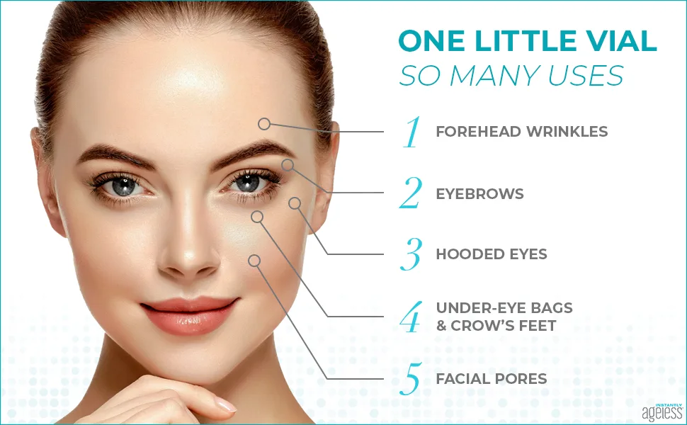 Instantly Ageless - Anti-Wrinkle Micro-Cream to Visibly Reduce Signs of Aging in Just Two Minutes (2 Boxes x 25 vials) - graphic