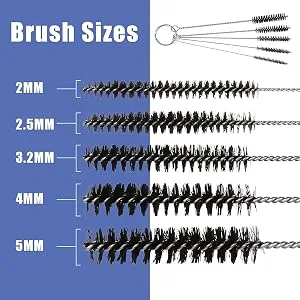 ABEST 3 Set Airbrush Spray Cleaning Repair Tool Kit Stainless steel Needle Brush Set - product information 5