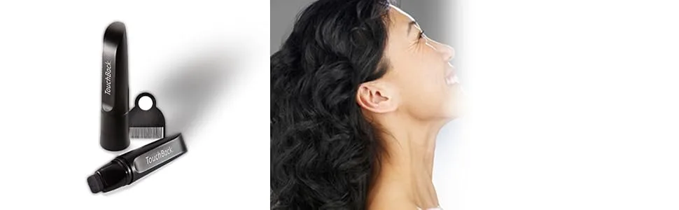 TouchBack PRO Gray Root Touch Up Marker Applicator - Real Hair Color Rich Black - real hair color marker