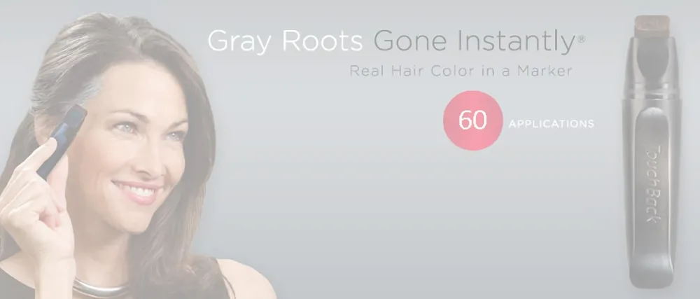 TouchBack PRO Gray Root Touch Up Marker Applicator - Real Hair Color Rich Black - TouchBack PRO Gray Root Touch Up Root Concealer Hair Color Dye Temporary Color