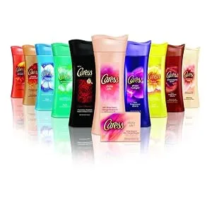 Caress Exfoliating Body Wash for Everyday Use Shea Butter & Brown Sugar 18 oz - Caress Evenly Gorgeous Exfoliating Body Wash