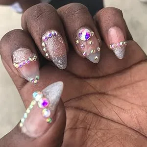 Ejiubas Short Stiletto Nails French Nail Tips 600pcs Professional Artificial Fake Nail Tips False Nails Acrylic Nail Tips Clear Christmas Nails - product information 21