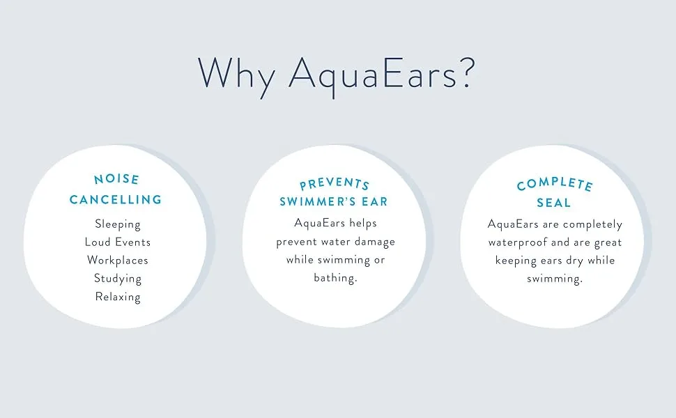 Aqua Ears  Soft Silicone Earplugs 18 Pair - AquaEars are noise cancelling, helps prevent swimmer