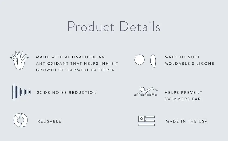 Aqua Ears  Soft Silicone Earplugs 18 Pair - AquaEars help prevent swimmers ear, made of silicone with activate, noise reducing, reusable